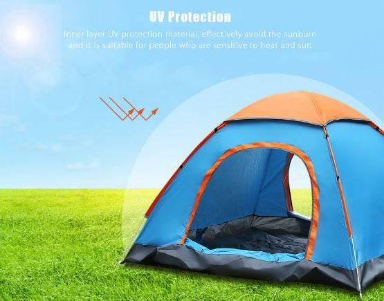 2 Man Tent in Zipper Bag - Lightweight & Easy to Install (200 X 150 X 110 cm)