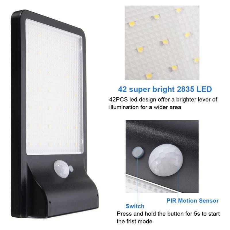 LED SOLAR Street Light, 20W, PIR, Motion Sensor, Waterproof with 3 Lighting Modes