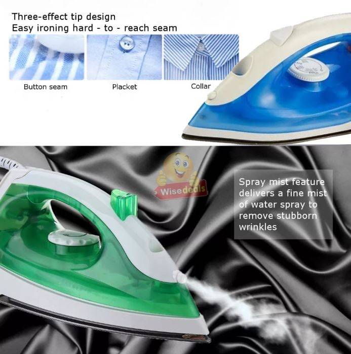 12V Non-Stick Electric STEAM IRON - Ideal For Camping or Power Outage