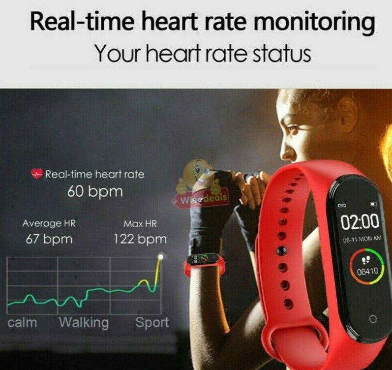 NEW MUSIC CONTROL Fitness Tracker Smart Watch, Monitor Heart Rate, Blood Pressure, Blood Oxygen