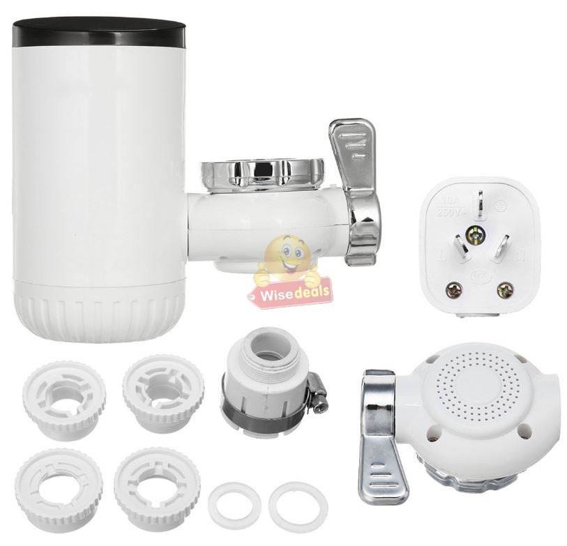 Electric Heating Faucet - 3 Seconds Hot Water, Fits Directly onto Your Tap, Include Faucet Adapters
