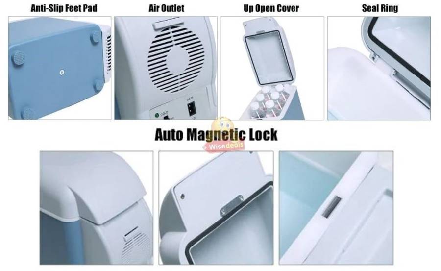 7.5L 12V Cool & Warm Car Freezer, Ideal for Road Trips, Camping, Picnic and more