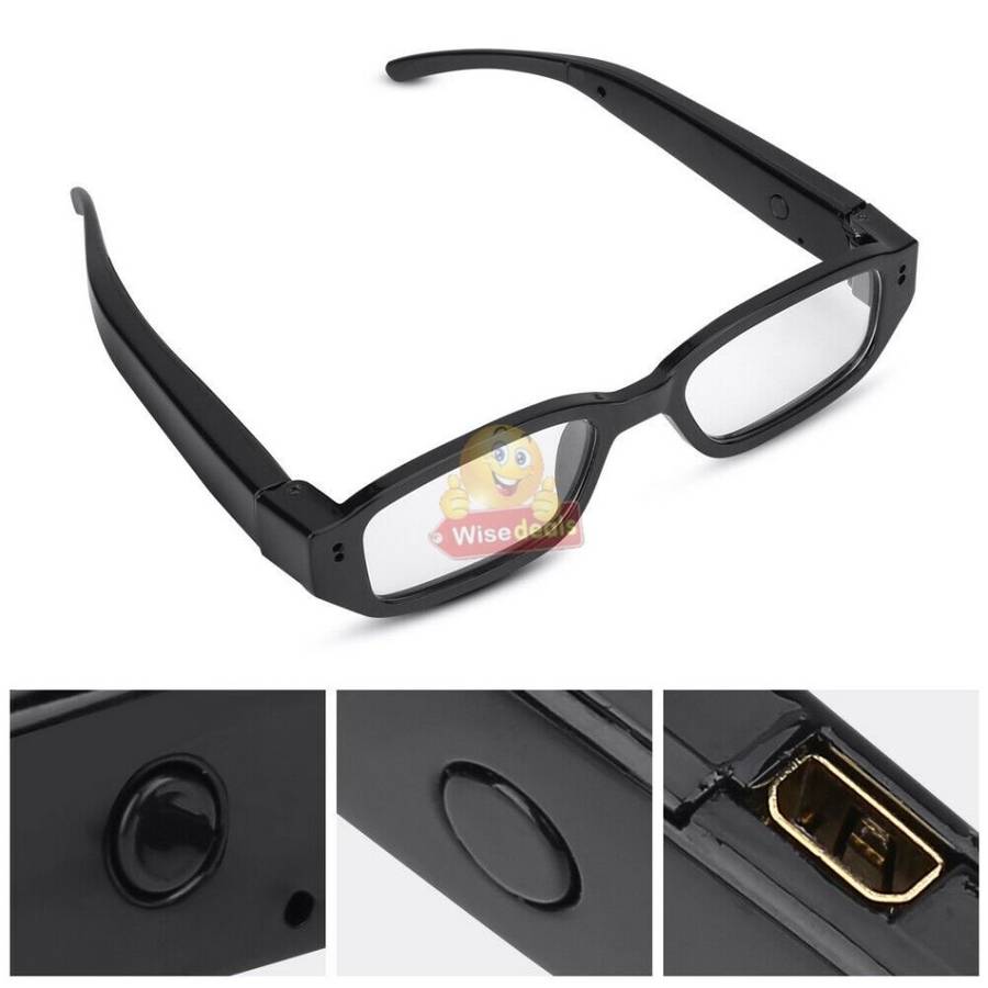 1080P HD Eyeglasses Camera, Support SD Card, Take photos or Videos