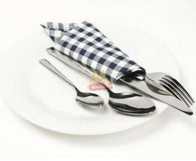 24 Piece Modern Silverware Stainless Steel Cutlery Set in Wooden Case