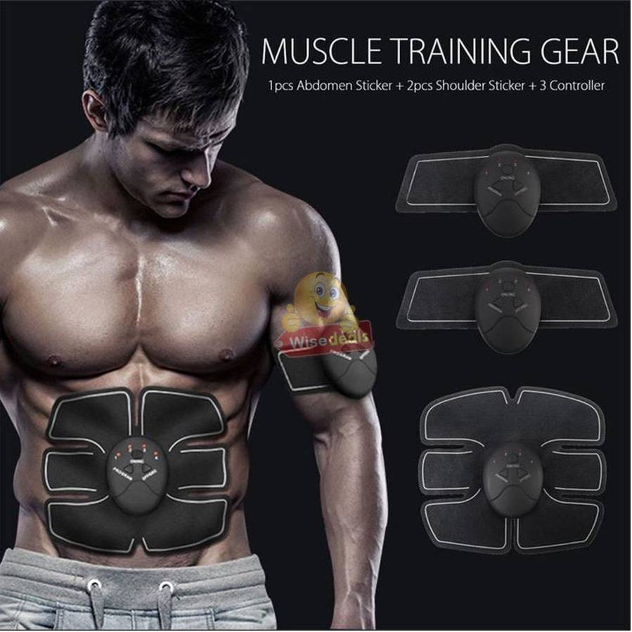 Home Gym - Wireless Electronic EMS 6 Pack Abs Muscle Simulator Kit with 5 modes