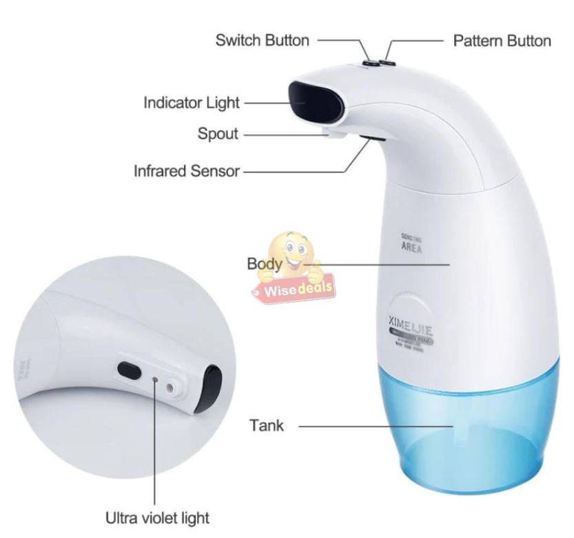 Non-Contact Smart Sensor UV Disinfection Sanitizer and Soap Dispenser