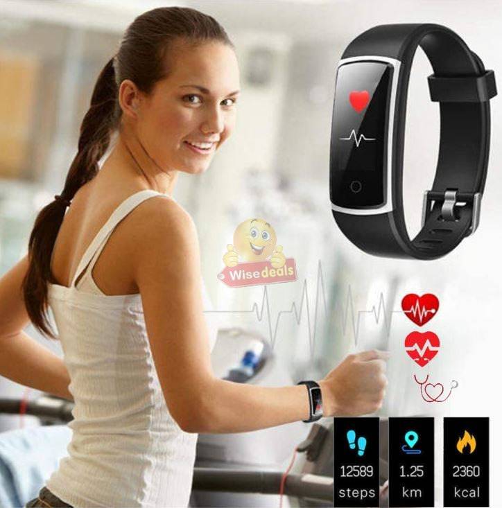 Bluetooth Fitness Smart Watch - Monitor Heart Rate, Blood Pressure, Blood Oxygen, Calorie, Distance