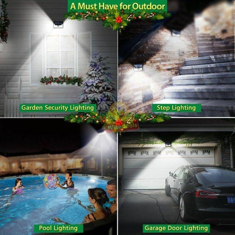 30W Super Bright LED Solar Wall Light, Motion Sensor, Wide-Angle, Waterproof & Eco-friendly