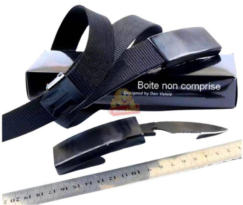 Be Prepared with this Belt with Buckle knife.  Use Indoor, Outdoor, Camping, Hiking, Self defense...