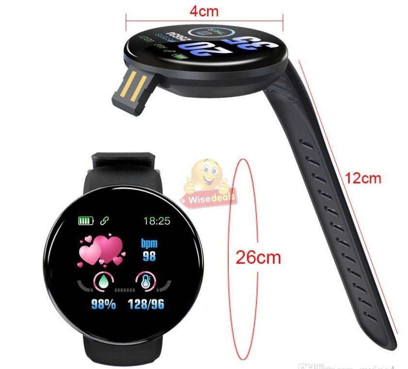 Bluetooth Fitness Bracelet - Monitor Heart Rate, Blood Pressure, Blood Oxygen