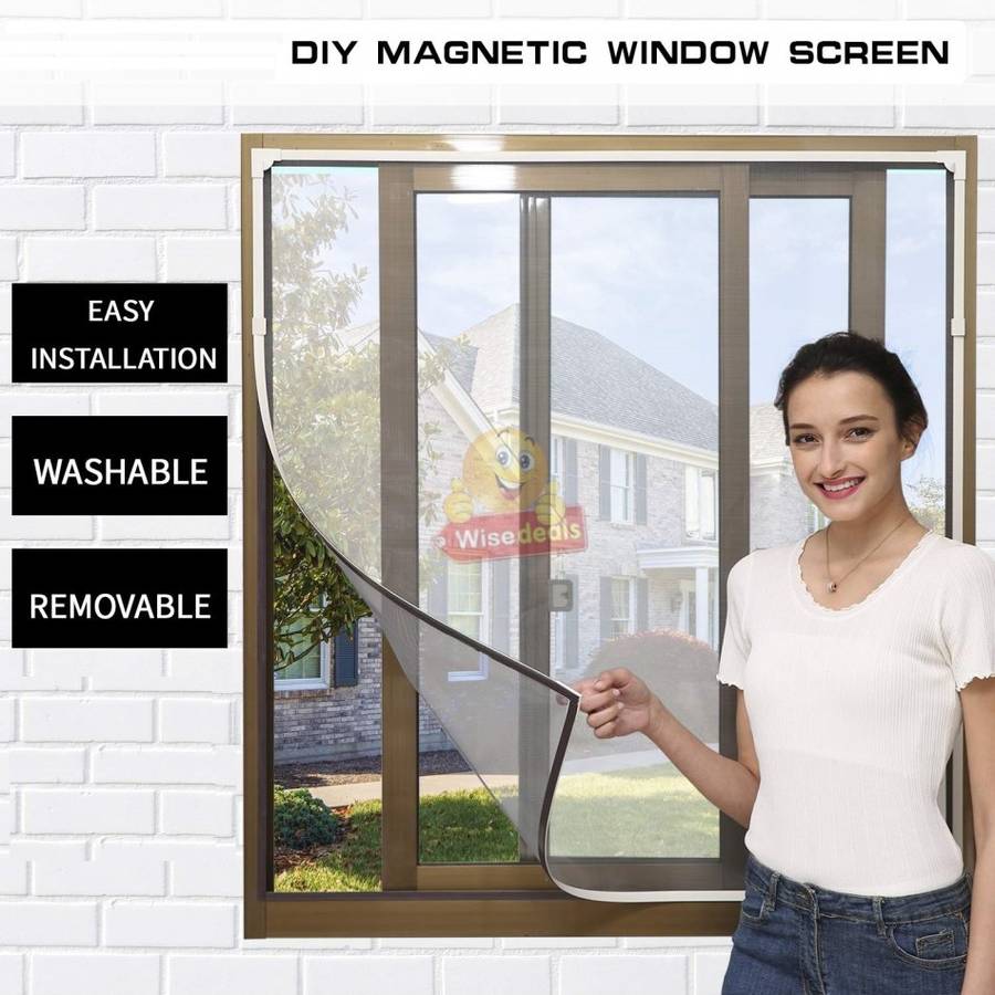 DIY Magnetic Mosquito & Insect Screening Net Kit 150 x 180cm, Easy to Install and to Remove