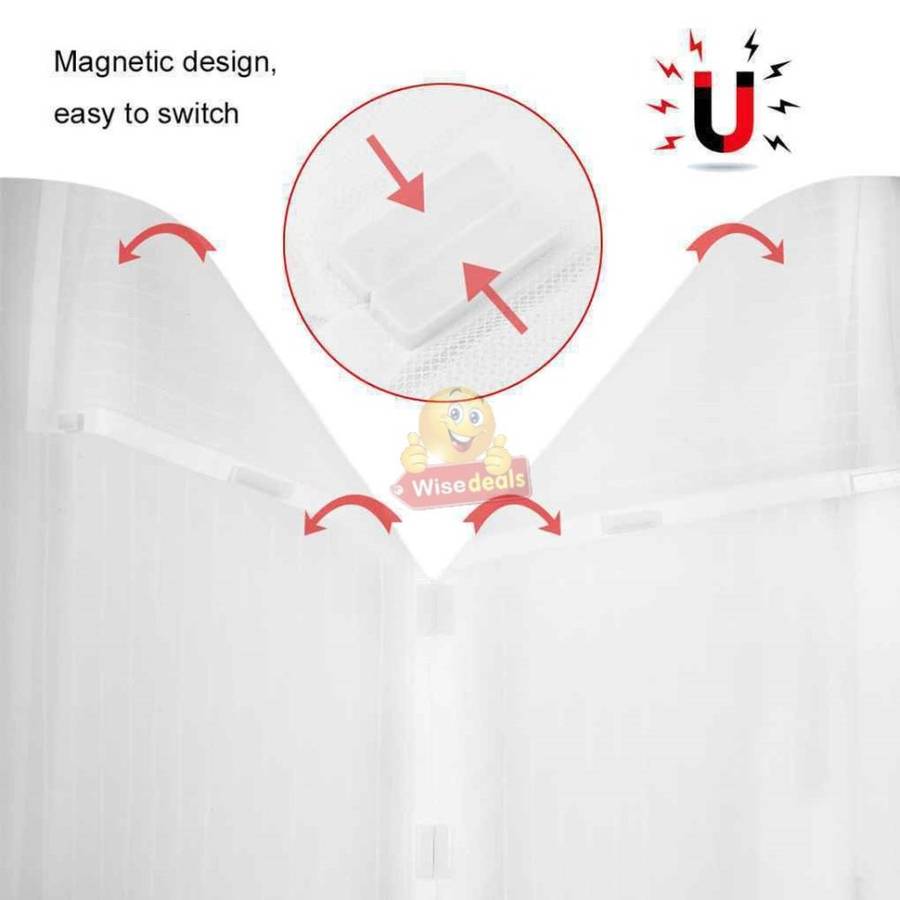 DIY Magnetic Mosquito & Insect Screening Net Kit 150 x 180cm, Easy to Install and to Remove