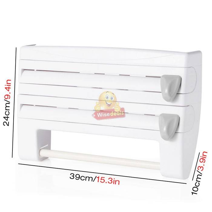 4 IN 1 Kitchen roll dispenser and organiser, a multifunctional space saver for every home