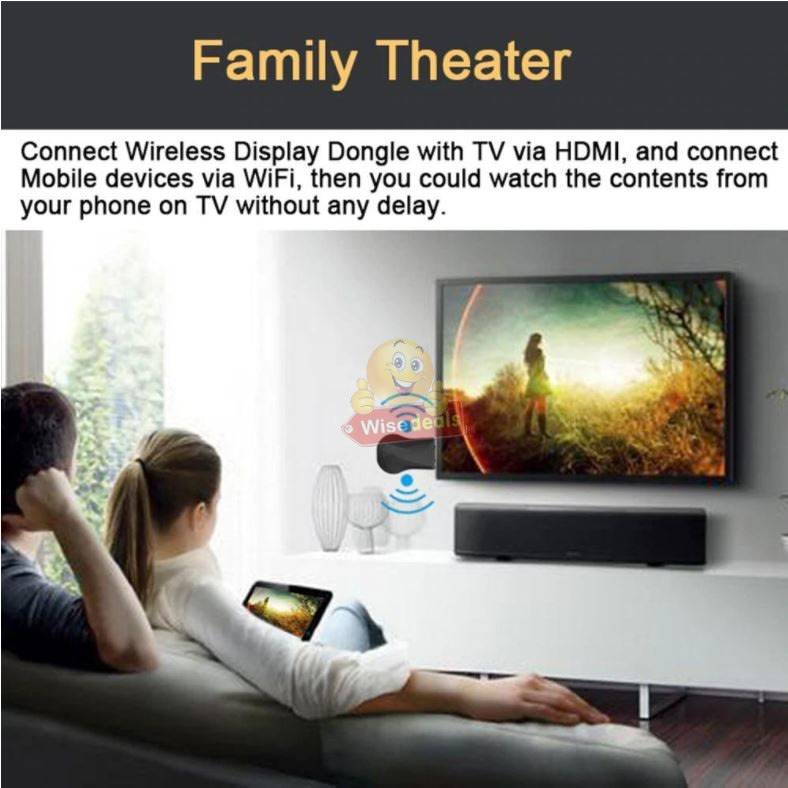 HDMI Streaming WIFI Receiver  See all the contents of your phone on Big Screen, Movies, Play Games