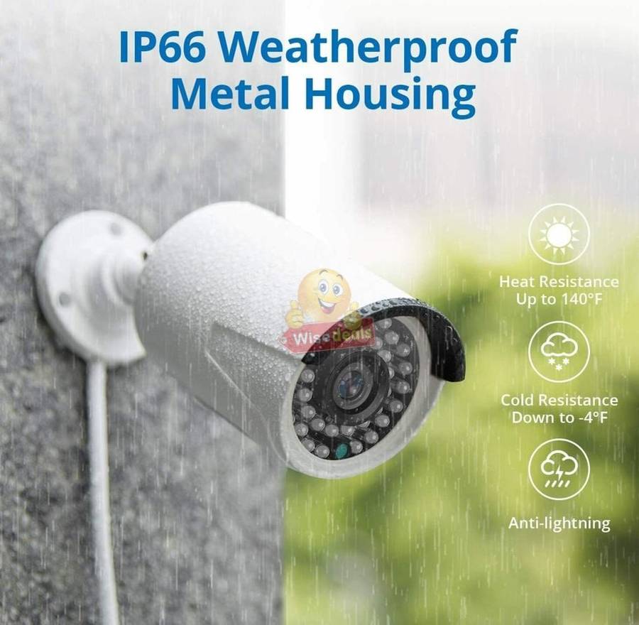 AHD 5MP CCTV Surveillance 8 Channel CCTV Camera Kit Waterproof with WIFI & 3G Viewing