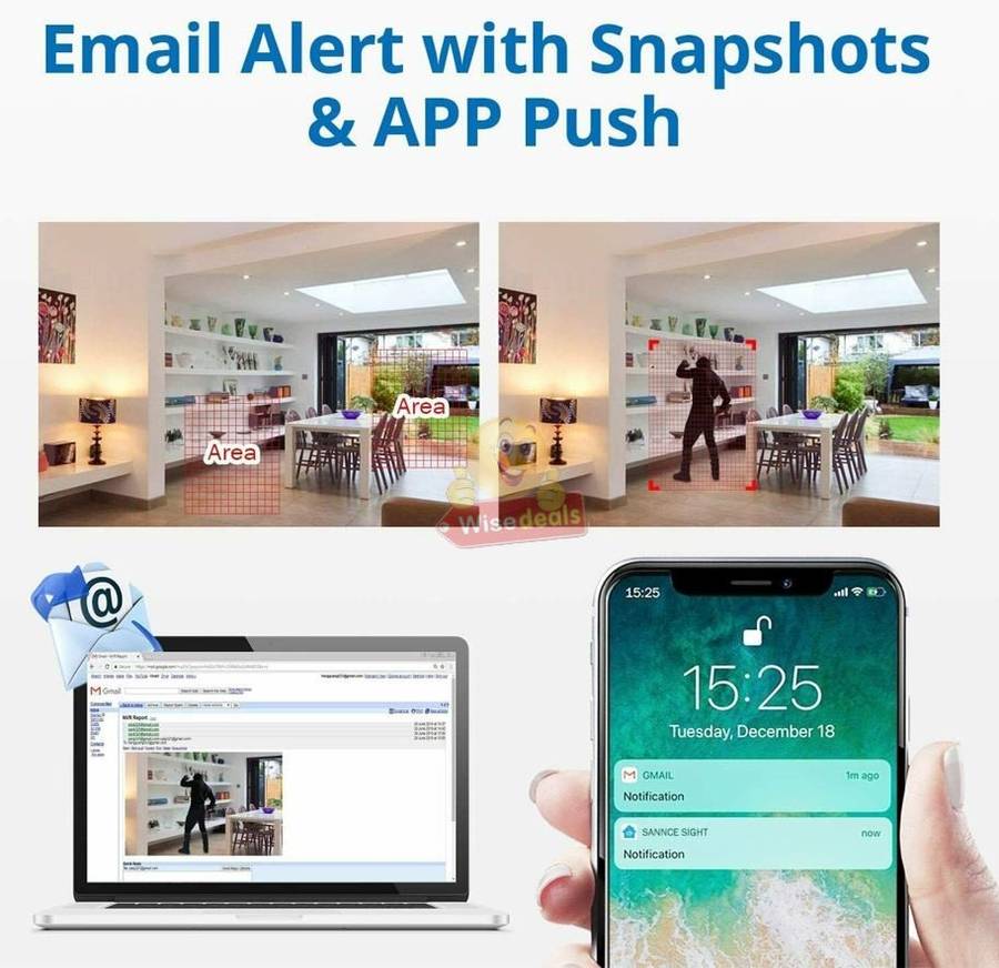 AHD 5MP CCTV Surveillance 8 Channel CCTV Camera Kit Waterproof with WIFI & 3G Viewing