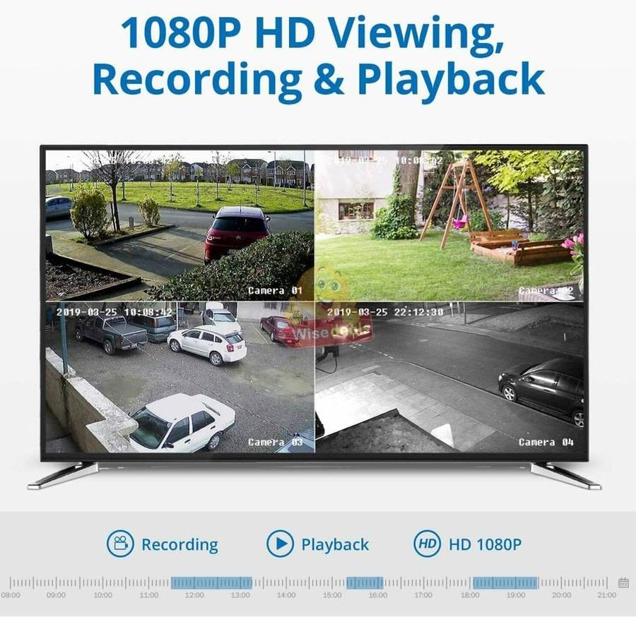 AHD 5MP CCTV Surveillance 8 Channel CCTV Camera Kit Waterproof with WIFI & 3G Viewing