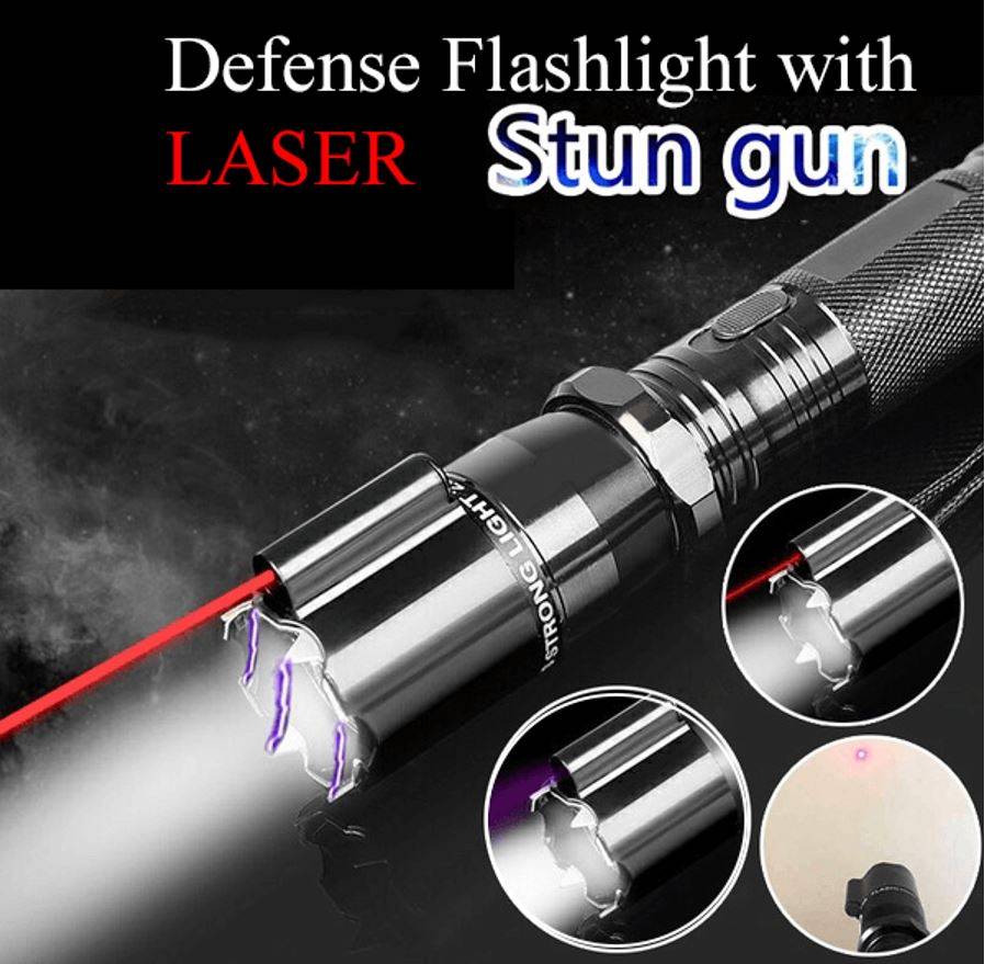 3-IN-1 Laser Stun Gun Flash Light