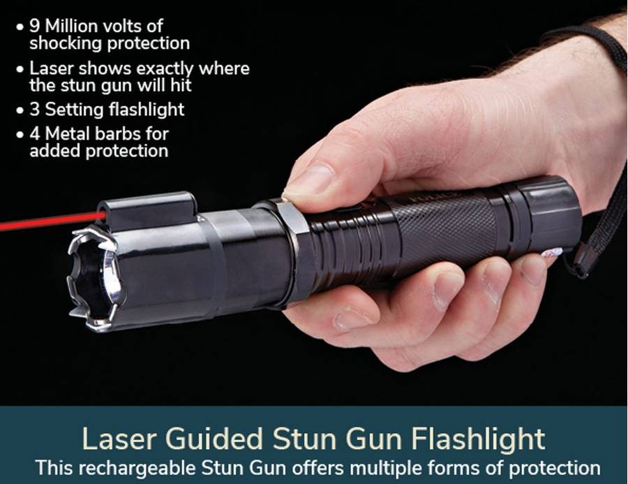 3-IN-1 Laser Stun Gun Flash Light