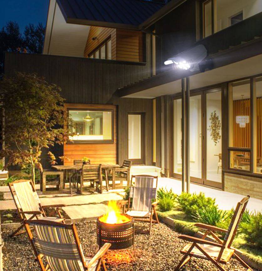 Solar Security Motion Sensor Flood Light with Remote Control