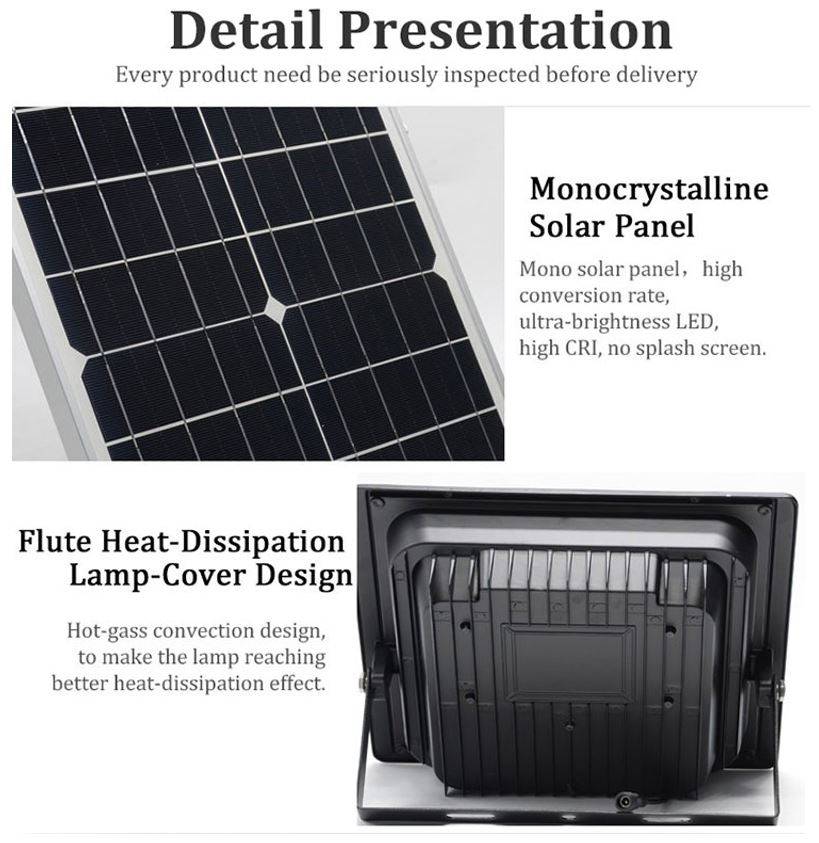 100W Solar Flood Light Wireless Remote Control