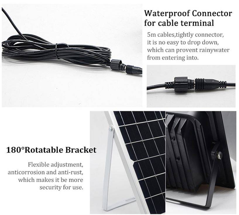 100W Solar Flood Light Wireless Remote Control