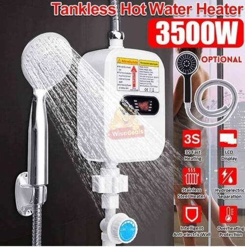Instant 3 second warm water Shower Faucet with LCD temperature display