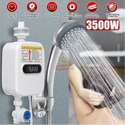 Instant 3 second warm water Shower Faucet with LCD temperature display