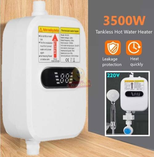 Instant 3 second warm water Shower Faucet with LCD temperature display