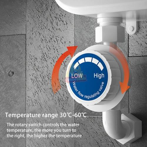 Instant 3 second warm water Shower Faucet with LCD temperature display