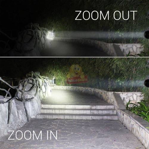 Super Bright 1500 Lumens CREE LED Zoomable Flashlight in Carry Case