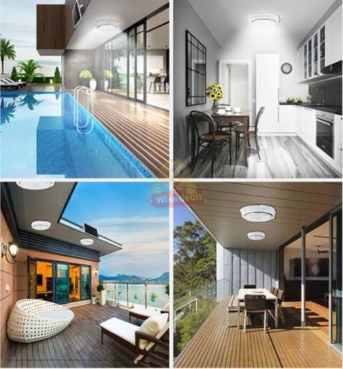 LED Solar Ceiling Light for Indoor and Outdoor use with Remote Control