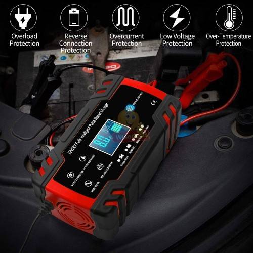12V 8A and 24V 4A Intelligent Pulse Repair Battery Charger