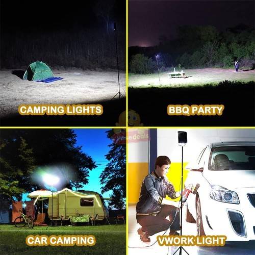 12V Telescopic 4.5m Fishing Rod LED Light, Waterproof, 4600 Lumens etc. - STARTS AT R1 ONLY