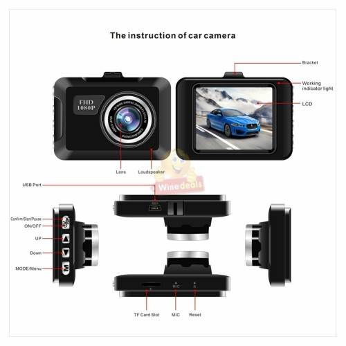 1080P LCD Car DVR Dashcam - Loop Recording, G-Sensor & Support SD Card - START AT R1 ONLY