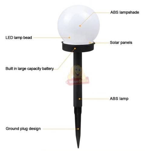 4 PIECE Solar LED Waterproof Lights