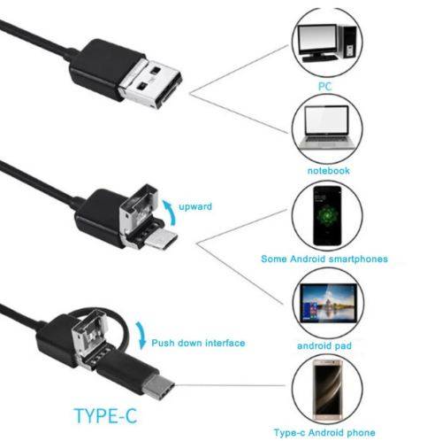 10 Meter 3-in-1 Endoscope Camera with 6 Bright LED Lights - START AT R1 ONLY
