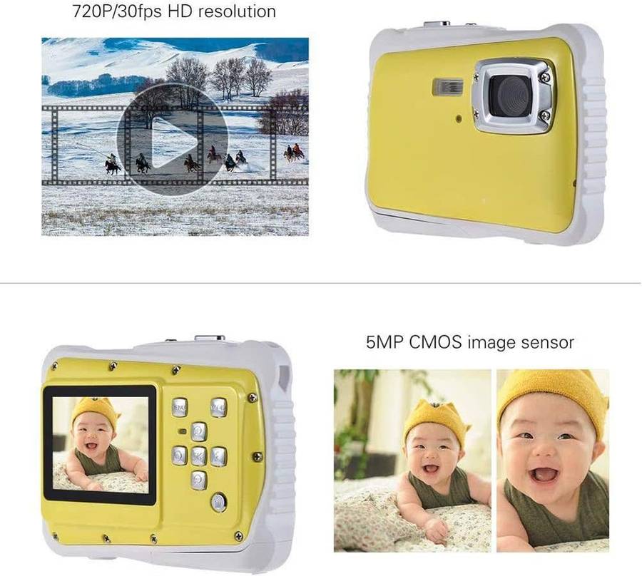 2` Digital Camera for Kids, 12 MP, 8 X Digital Zoom, Take Photos, Make Videos, Support SD Card