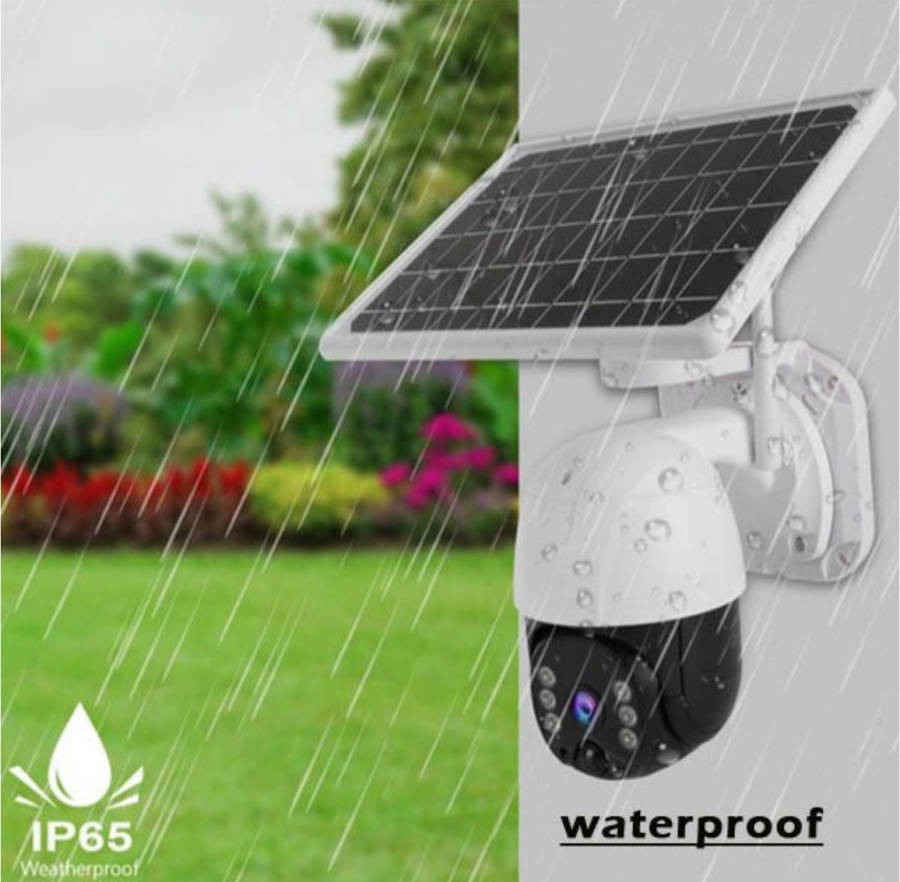 4G Waterproof IP WIFI SOLAR Camera, Day and Night Vision, Two-Way Audio, Support SD Card