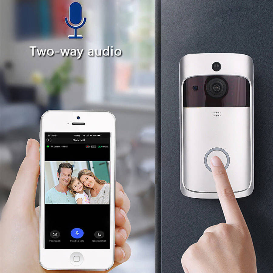 WIFI Smart HD Video Doorbell Camera and Intercom with Night Vision