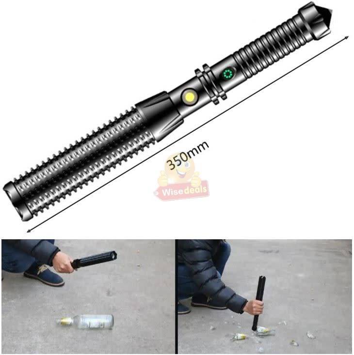 Tactical Outdoor Self-Defence LED Flashlight, Rechargeable, Waterproof, USB Charging