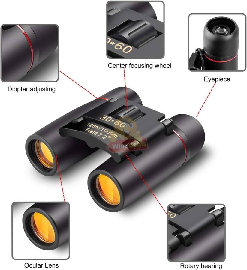30 X 60 Day & Night Vision Binocular Telescope with Carry Bag
