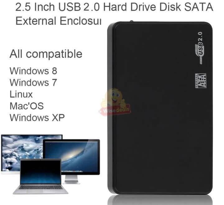 2.5-inch Hard Drive Box SATA USB 2.0 Portable SSD Disk HDD External Hard Disk Enclosure Case