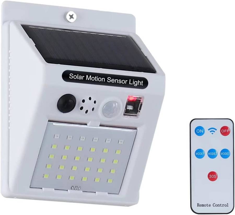 Solar Sound and Alarm Wall Light with 3 Setting Modes
