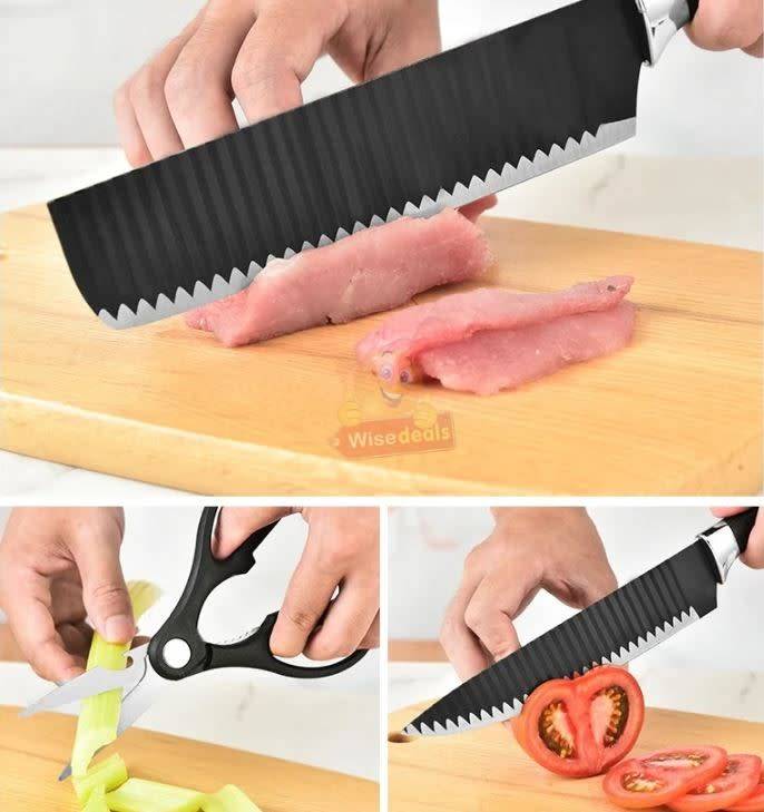 6 Piece Carbon Stainless Steel Knife Set