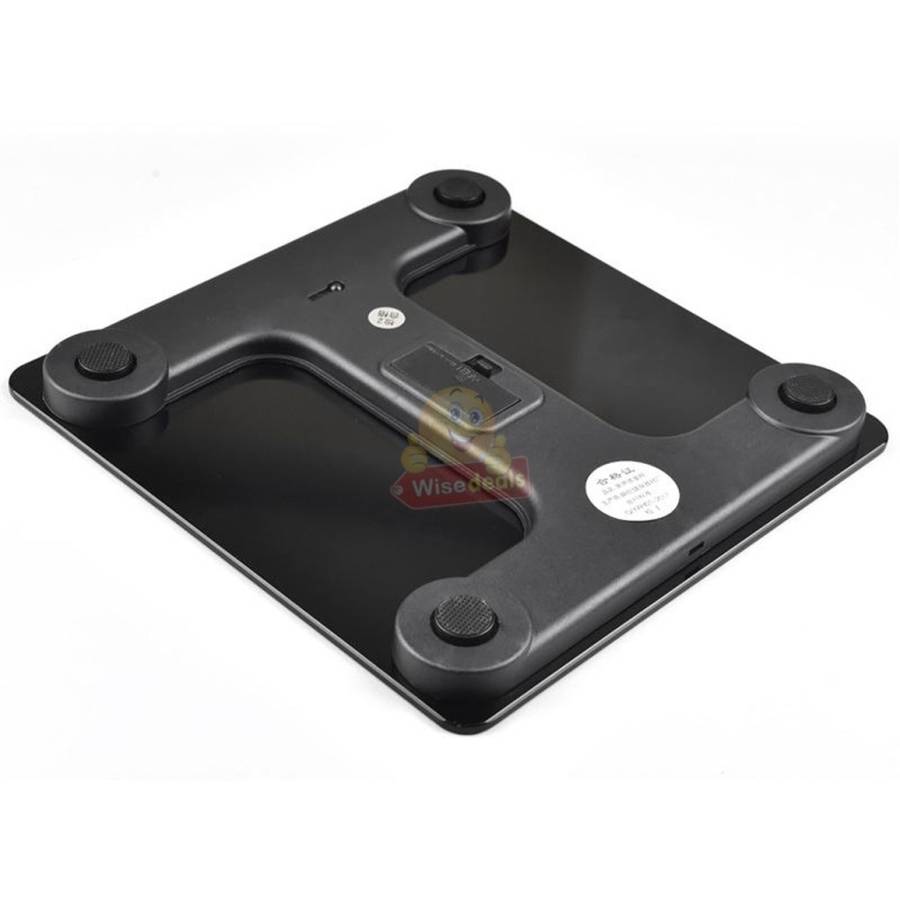Tempered Glass Electronic Scale with LED Weight Display, Battery Reminder, with Anti-Slip Base