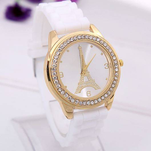 High Fashion Ladies Crystal Eiffel Tower Wrist Watch