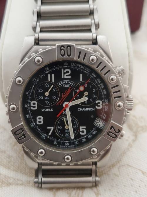 CERTINA. TOGETHER WITH FITTED BOX AND PAPERS Alex Criville, World Champion Edition, No.1101/1999