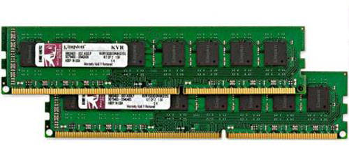 KINGSTON  KVR  2 x 2 GB Matched Pair DDR3 1333 Desktop RAM