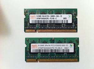 Matched Pair of 2 x 1GB DDR2-667Mhz CL5 Laptop RAM